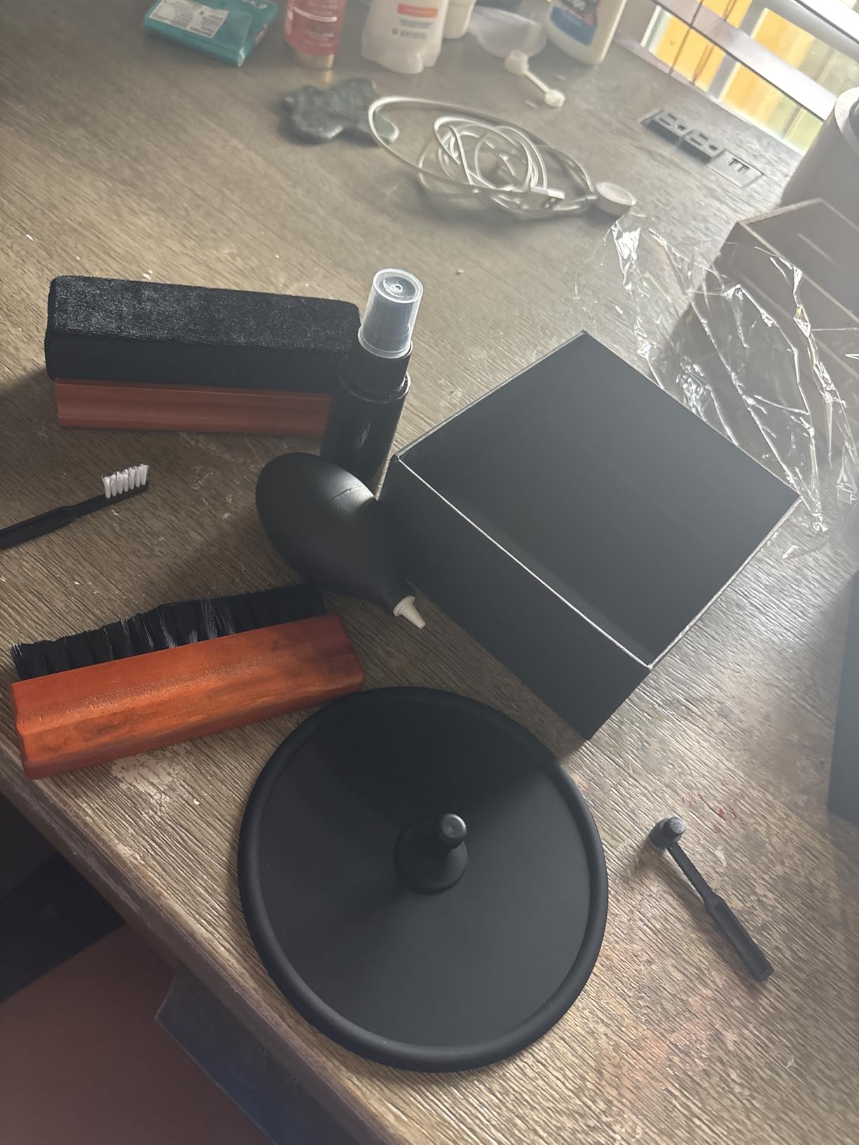 OPULA 7-in-1 Vinyl Record Cleaning Kit Complete - Vinyl Record Cleaner Solution - Velvet Brush - Microfiber Brush - Stylus Brush - Label Protector - Air Blower - Brush for Velvet, Restore LPs Album customer photo 1