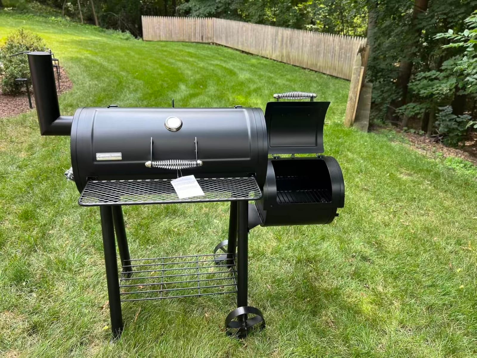 Captiva Designs Smoker Grill Extra Large Outdoor Charcoal Barbecue Grill | Cooking Area (941 sq.in. in Total) Offset Smoker, Heavy Duty Smoker and Grill Combo for Backyard Garden Patio BBQ customer photo 1