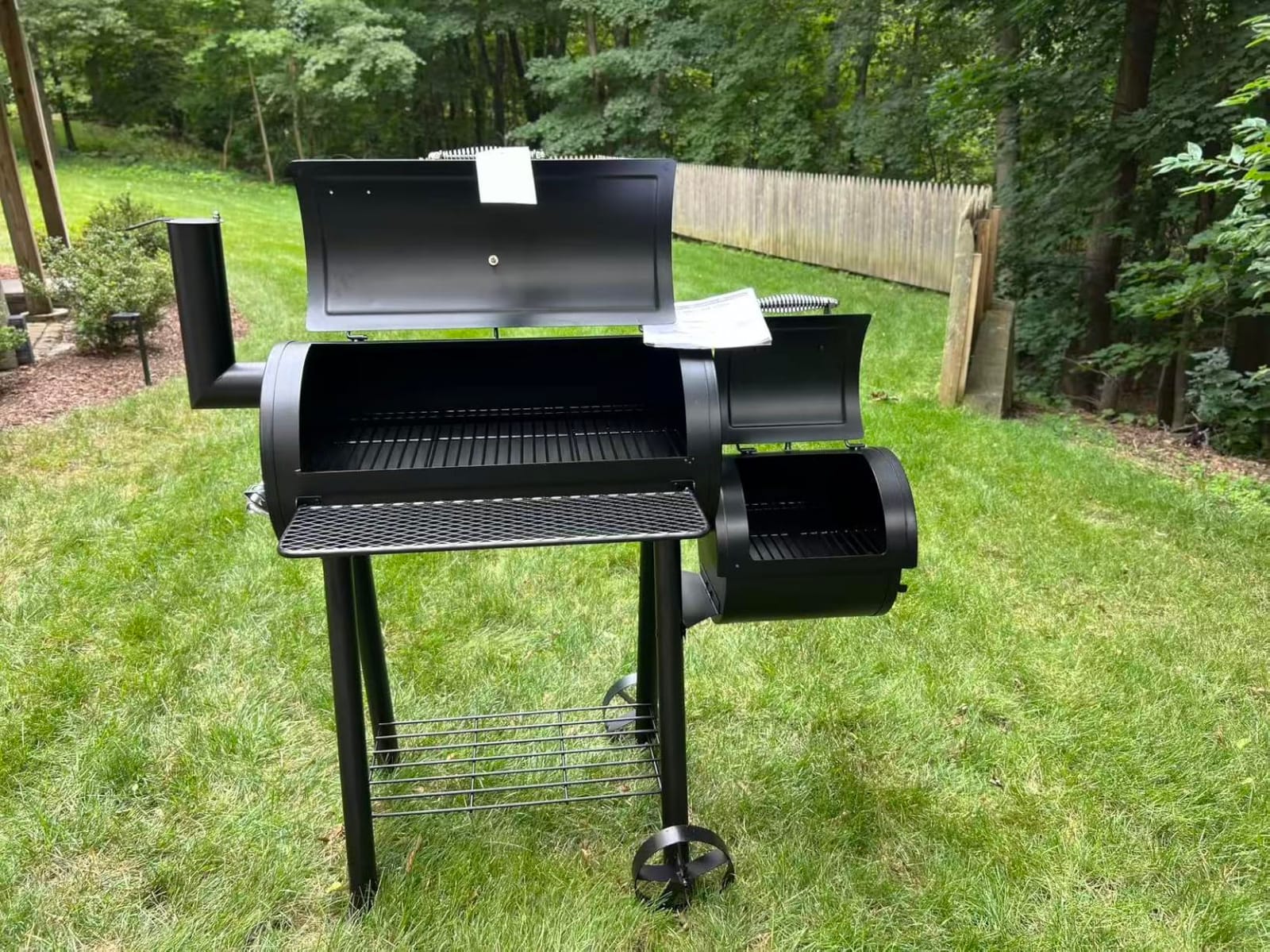 Captiva Designs Smoker Grill Extra Large Outdoor Charcoal Barbecue Grill | Cooking Area (941 sq.in. in Total) Offset Smoker, Heavy Duty Smoker and Grill Combo for Backyard Garden Patio BBQ customer photo 2