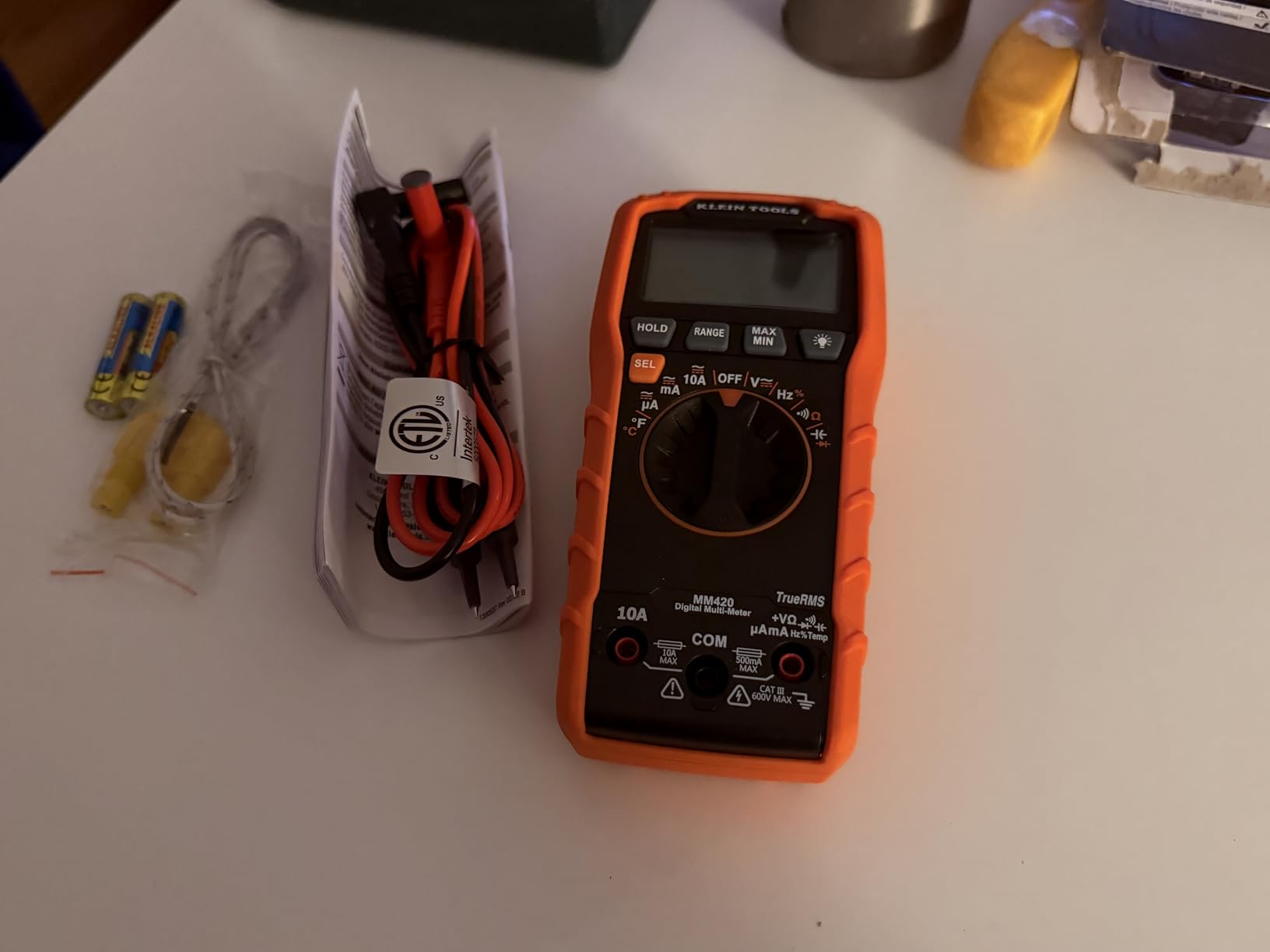 Klein Tools MM420 Digital Multimeter, Auto-Ranging TRMS Multimeter, 600V AC/DC Voltage, 10A AC/DC Current, 50 MOhms Resistance customer photo 1