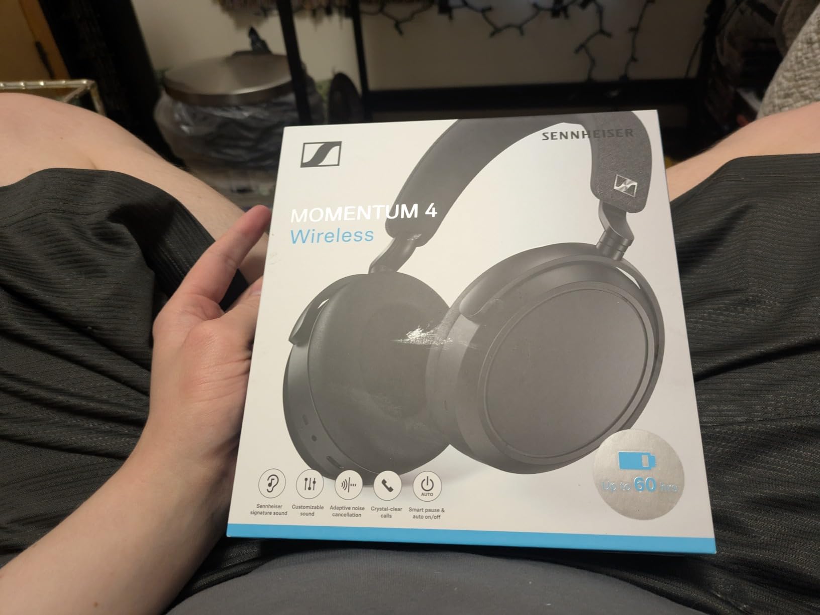 Sennheiser Momentum 4 Wireless Headphones, Signature Sound, Adaptive Noise Cancellation Plus Transparency Mode, 60-Hour Battery with Fast Charge customer photo 2