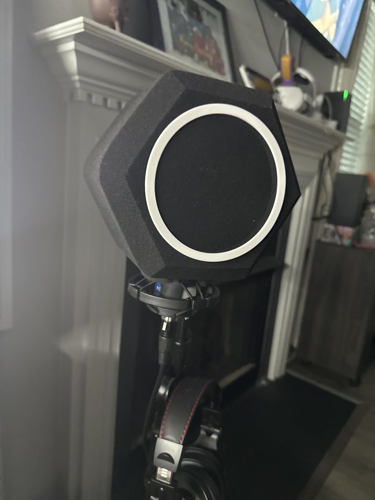 Professional Microphone Isolation Ball with 2-Layered Pop Filter, High Density Foam Great Noise Cancellation customer photo 1