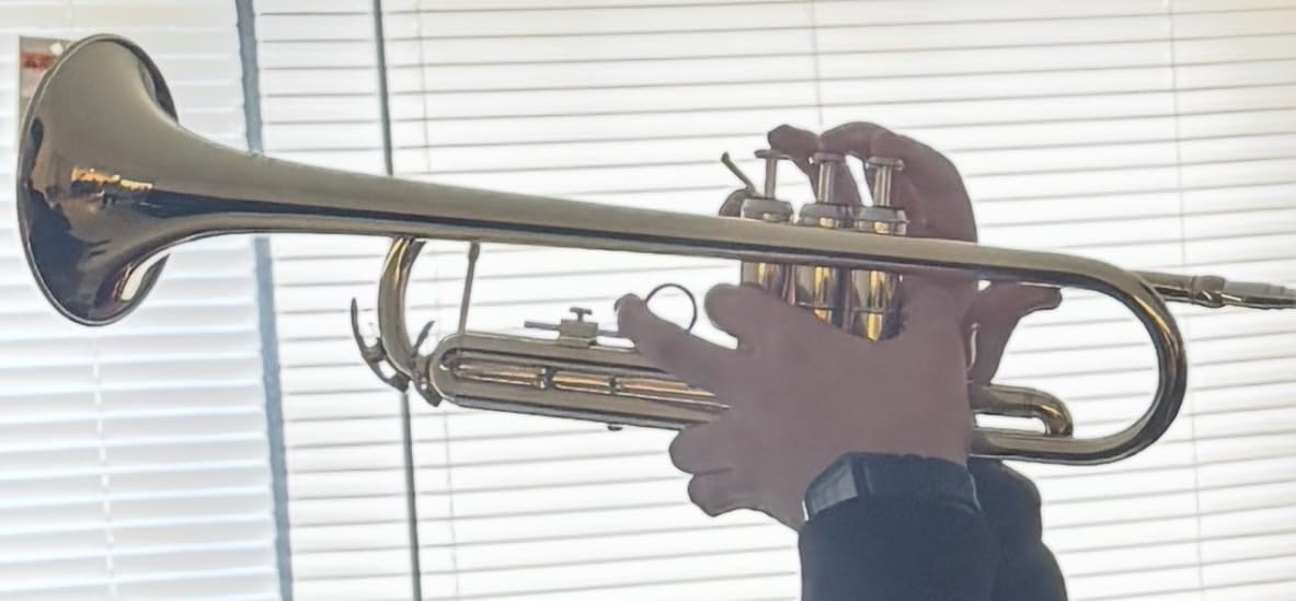 Eastar ETR-390 Standard B Flat Trumpet for Beginners Intermediate, Advanced Upgraded Trumpet Instrument with Hard Case, Cleaning Kit, 7C Mouthpiece, Gloves, Golden customer photo 1