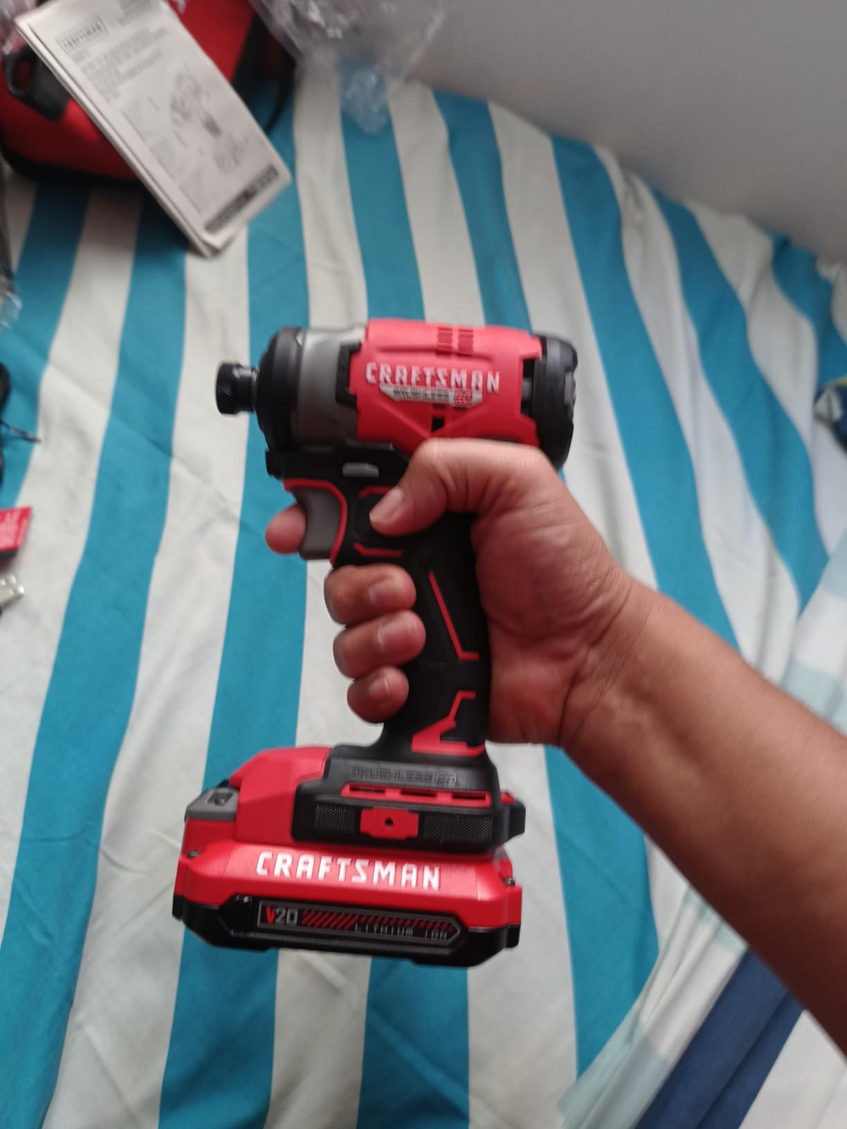 CRAFTSMAN V20 RP Cordless Drill and Impact Driver, Brushless Power Tool Combo Kit, 2 Batteries and Charger Included (CMCK211C2) customer photo 2