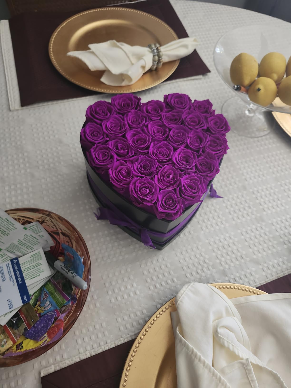 GLAMOUR BOUTIQUE Preserved Flowers, 16 Forever Red Roses in Heart Gift Box | Eternal flower bouquet, birthday and anniversary gifts for her, mom, girlfriend, wife, women; romantic Valentines Day roses customer photo 1