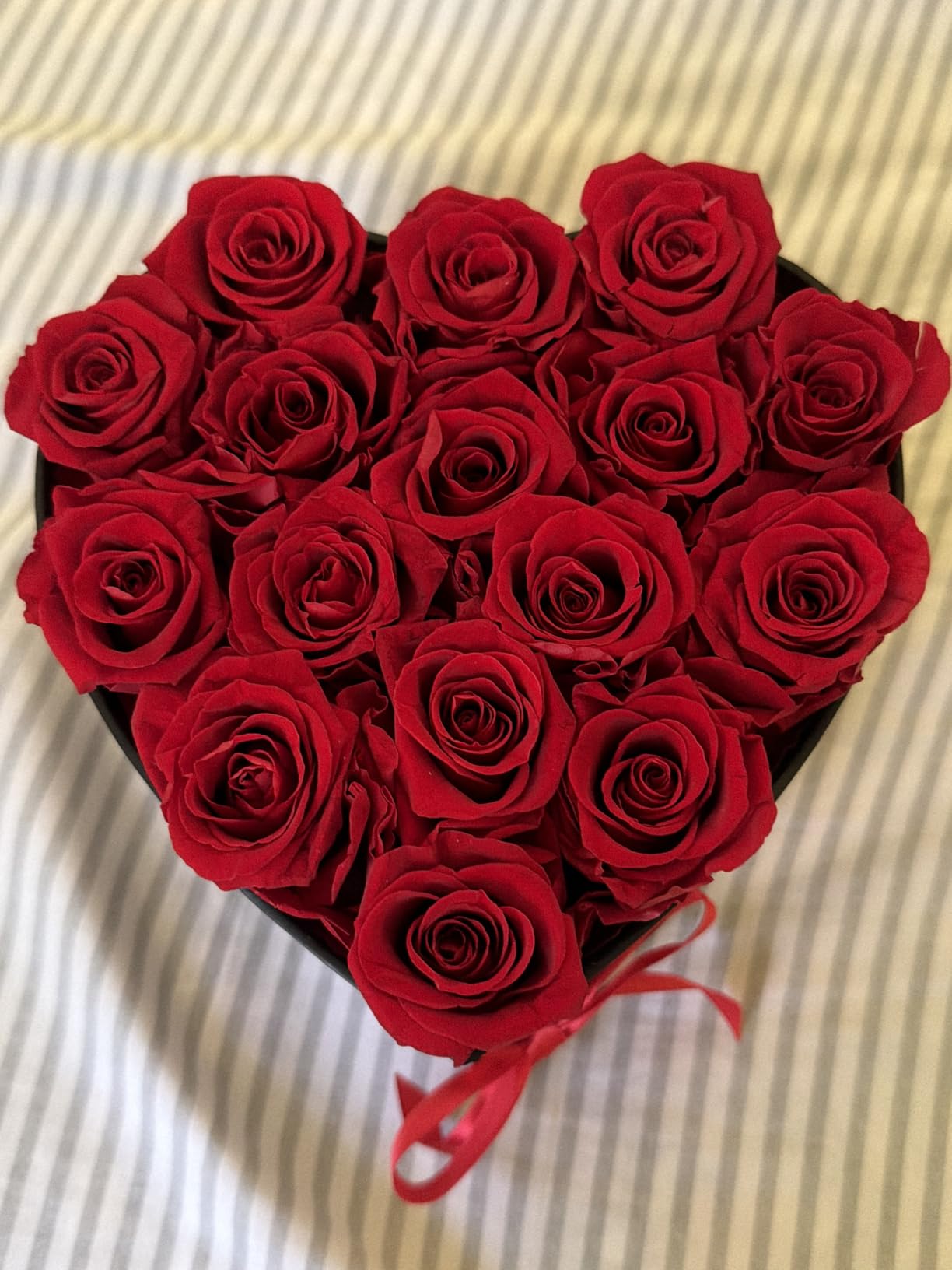 GLAMOUR BOUTIQUE Preserved Flowers, 16 Forever Red Roses in Heart Gift Box | Eternal flower bouquet, birthday and anniversary gifts for her, mom, girlfriend, wife, women; romantic Valentines Day roses customer photo 2