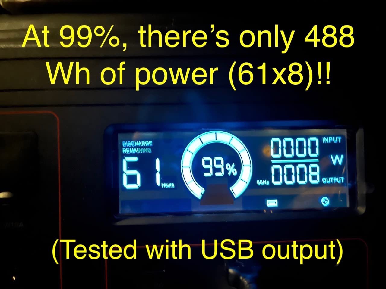 GRECELL 999Wh Solar Generator 1000W Portable Power Station for Outdoor, With 60W USB-C PD Output, 120V Pure Sine Wave AC Outlet Home Camping Travel Hunting Backup Lithium Battery (Peak 2000W) customer photo 1