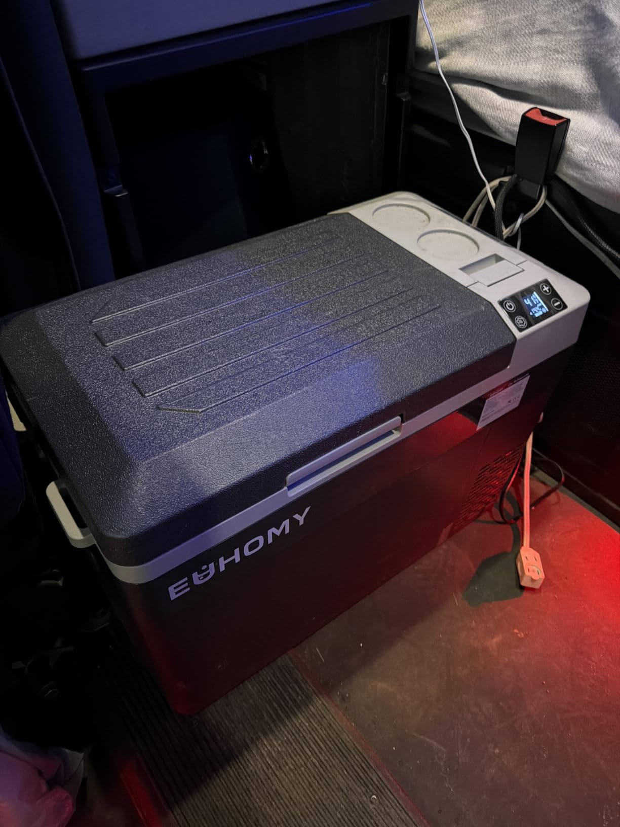 EUHOMY 12 Volt Refrigerator, 24QT(23L) Electric Cooler, Car Fridge APP Control, Car Refrigerator 12/24V DC 100-240V AC, Portable Freezer Usable Battery for Camping, Travel, Truck, Outdoor customer photo 2