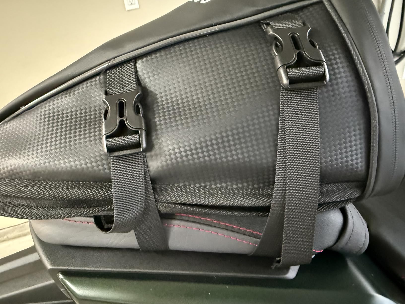MOSISO Motorcycle Tail Bag Waterproof Polyester Storage Saddle Bag, Black | Multifunctional 10L Outdoor Sports Motorbike Rear Seat Light Tank Handbag Tool Carry Pouch with Shoulder Strap customer photo 2