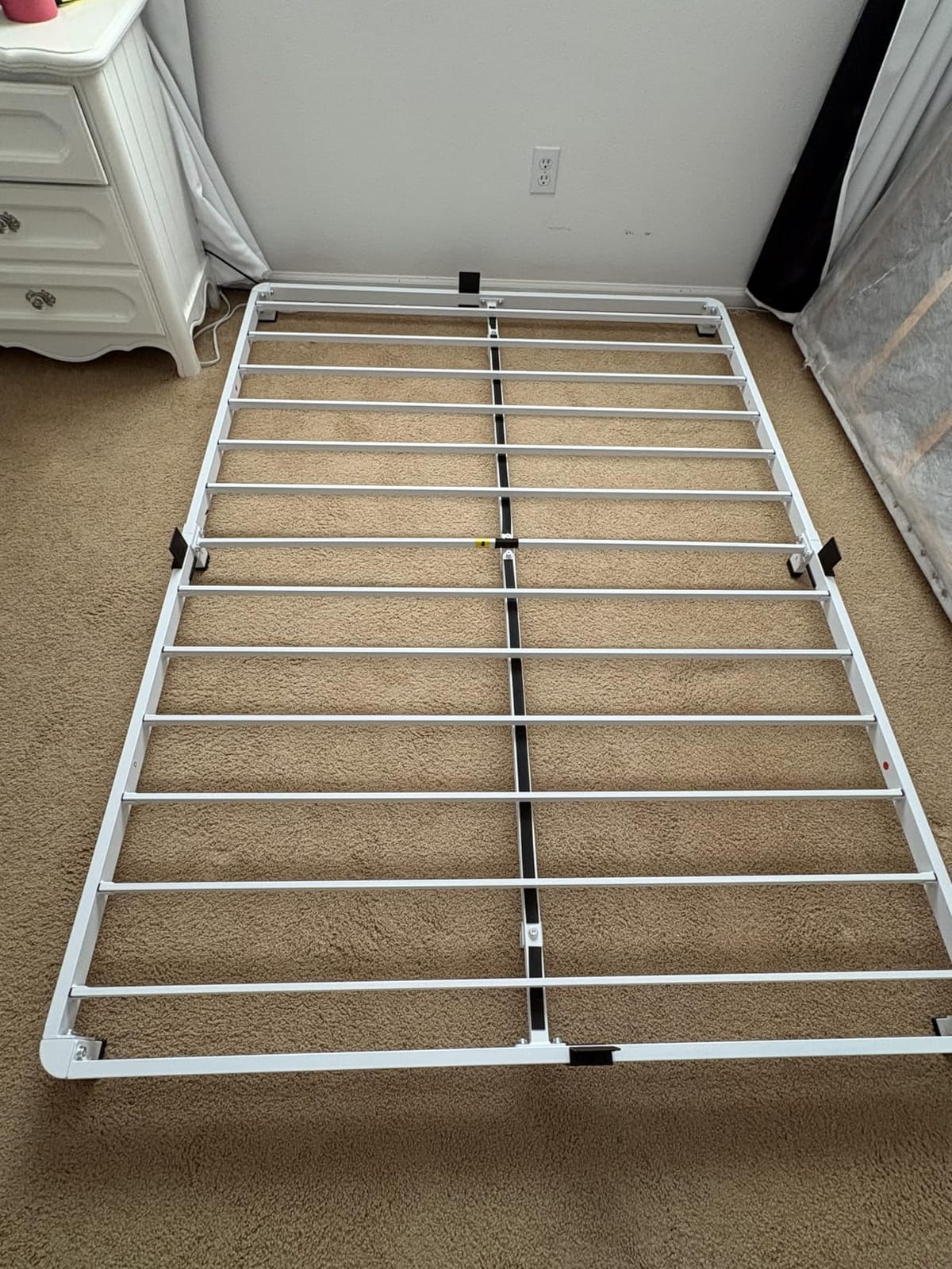 MAF 14 Inch Queen Metal Platform Bed Frame with Round Corner Legs | Mattress Baffle, 3000 LBS Heavy Duty Steel Slat Support, Noise Free, No Box Spring Needed, Easy Assembly, 12.4
