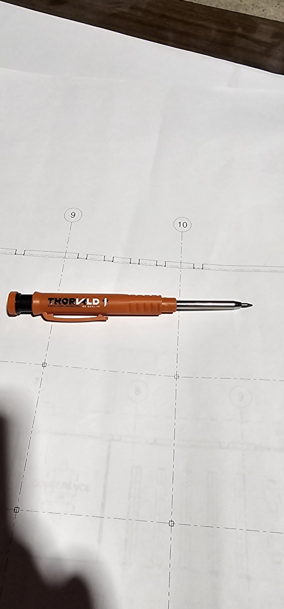 THORVALD New 3-in-1 Carpenter Pencils with Finger Grip for Construction - Incl. 7 Leads + Sharpener - Solid Mechanical Pencils with Fine Point/Best Marking Tools Construction/Carpenters/Scriber customer photo 1