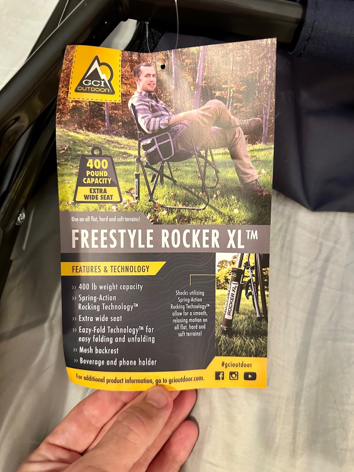 GCI Outdoor Freestyle Rocker XL Camping Chair - Black customer photo 2