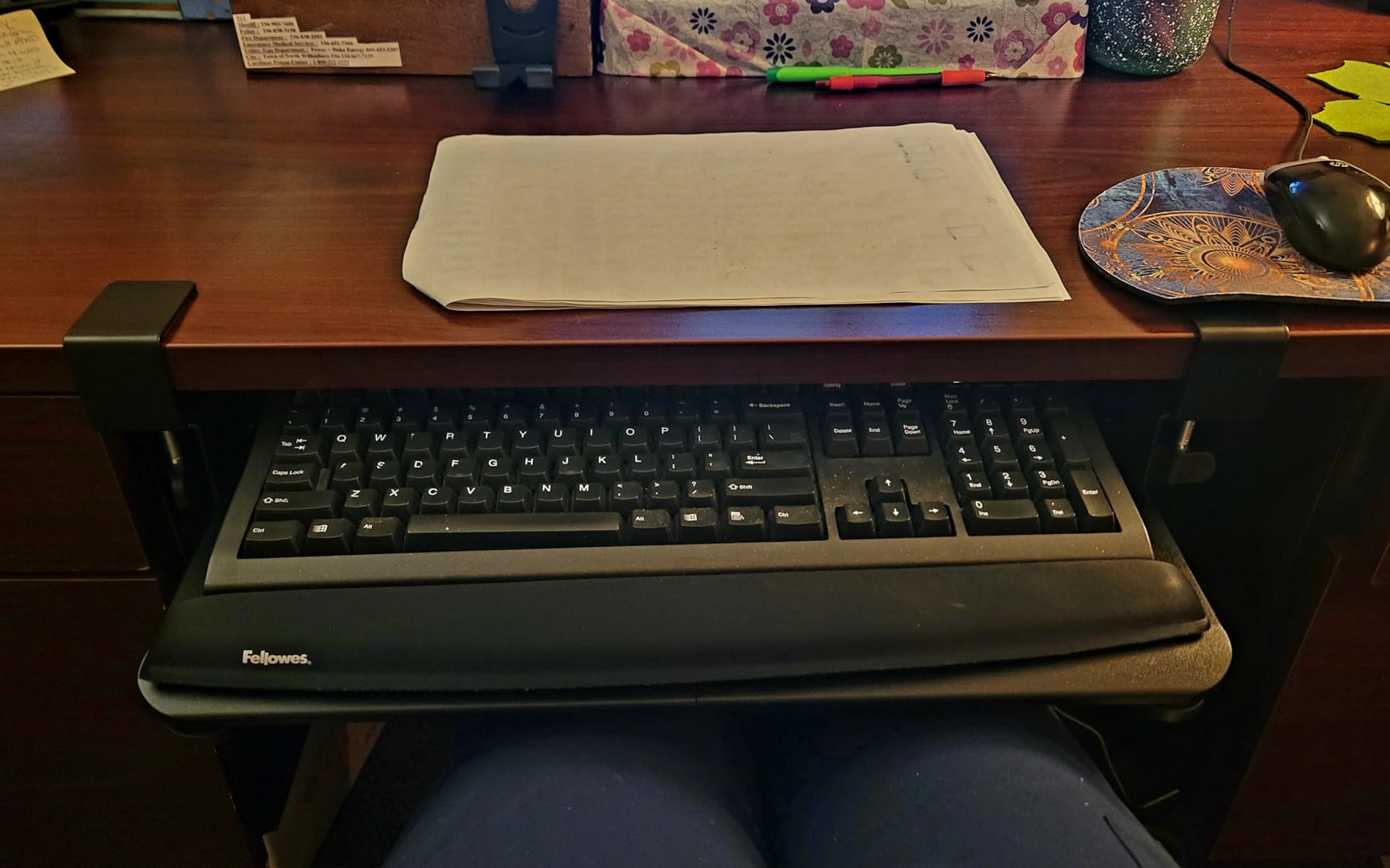 BONTEC Under Desk Keyboard Tray, Pull-Out Keyboard & Mouse Platform customer photo 1