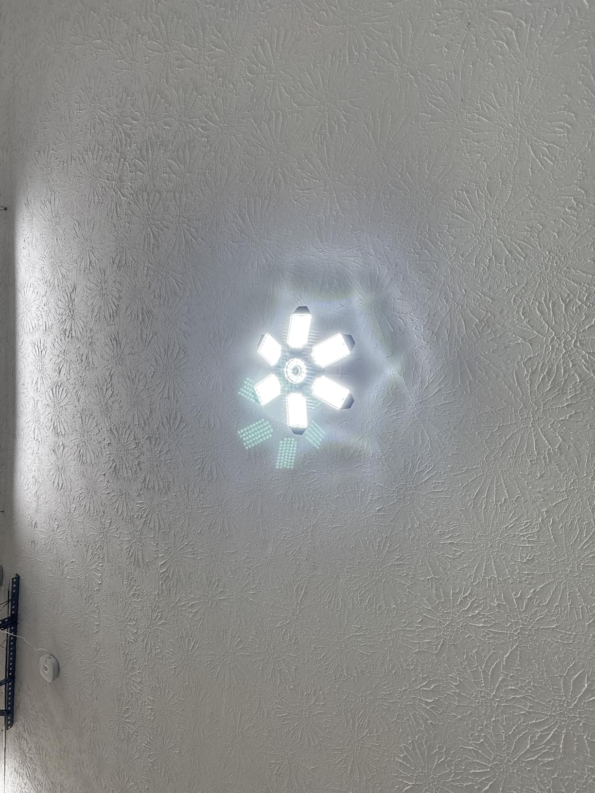 Garage Lights - 32000LM LED Garage Ceiling Lights 6500K Daylight | Super Brighter LED Shop Light w/ 6 Deformable Panels Screw in E26/E27 Light Bulb for Workshop Storage Warehouse Attic - 2Pack customer photo 1