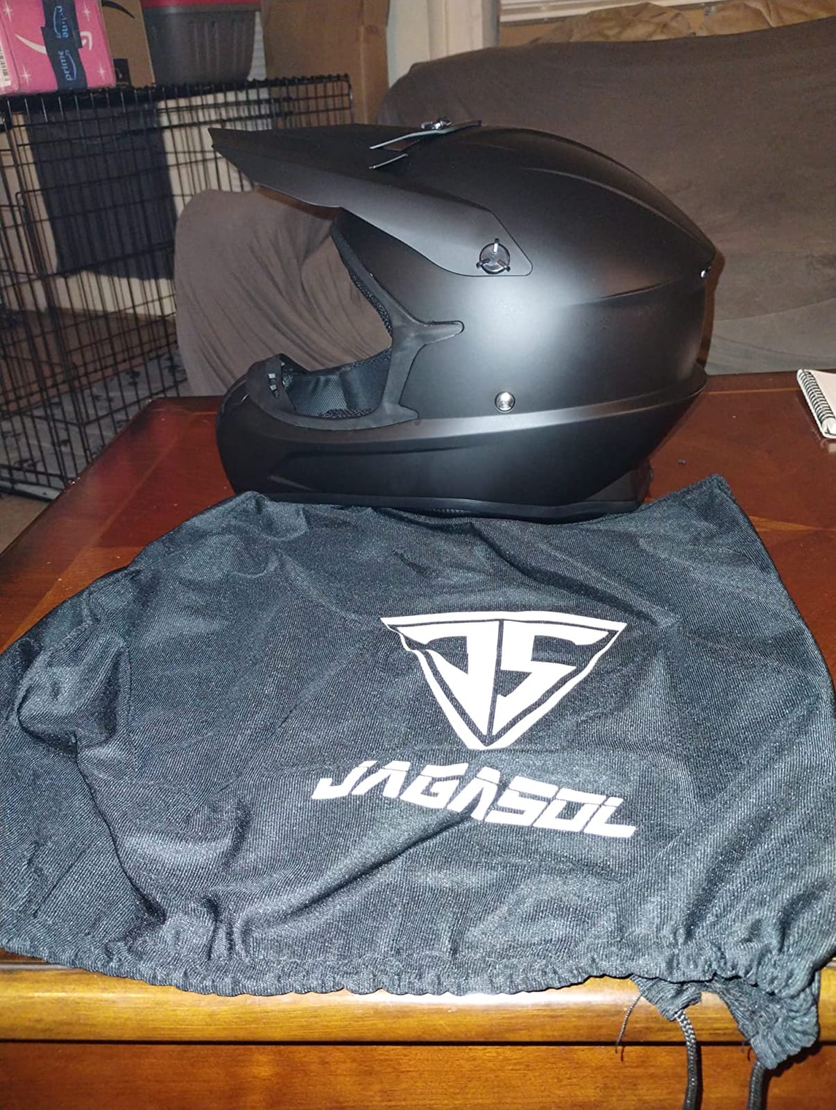 JAGASOL DOT Off Road Dirt Bike Motocross Helmet for Adults Men and Women, Dual Sport Full Face Motorcycle Helmet, ATV MX BMX Offroad Dirtbike Riding Helmet, DOT Approved customer photo 1
