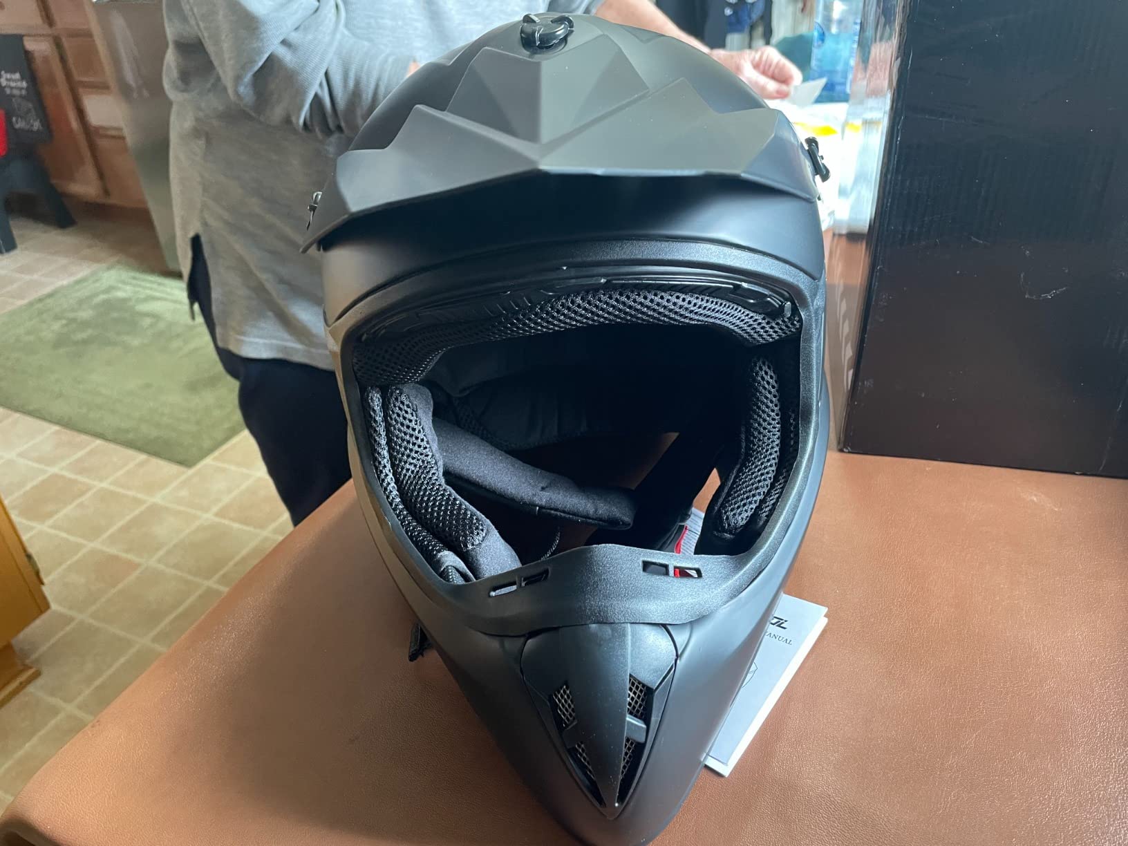 JAGASOL DOT Off Road Dirt Bike Motocross Helmet for Adults Men and Women, Dual Sport Full Face Motorcycle Helmet, ATV MX BMX Offroad Dirtbike Riding Helmet, DOT Approved customer photo 2