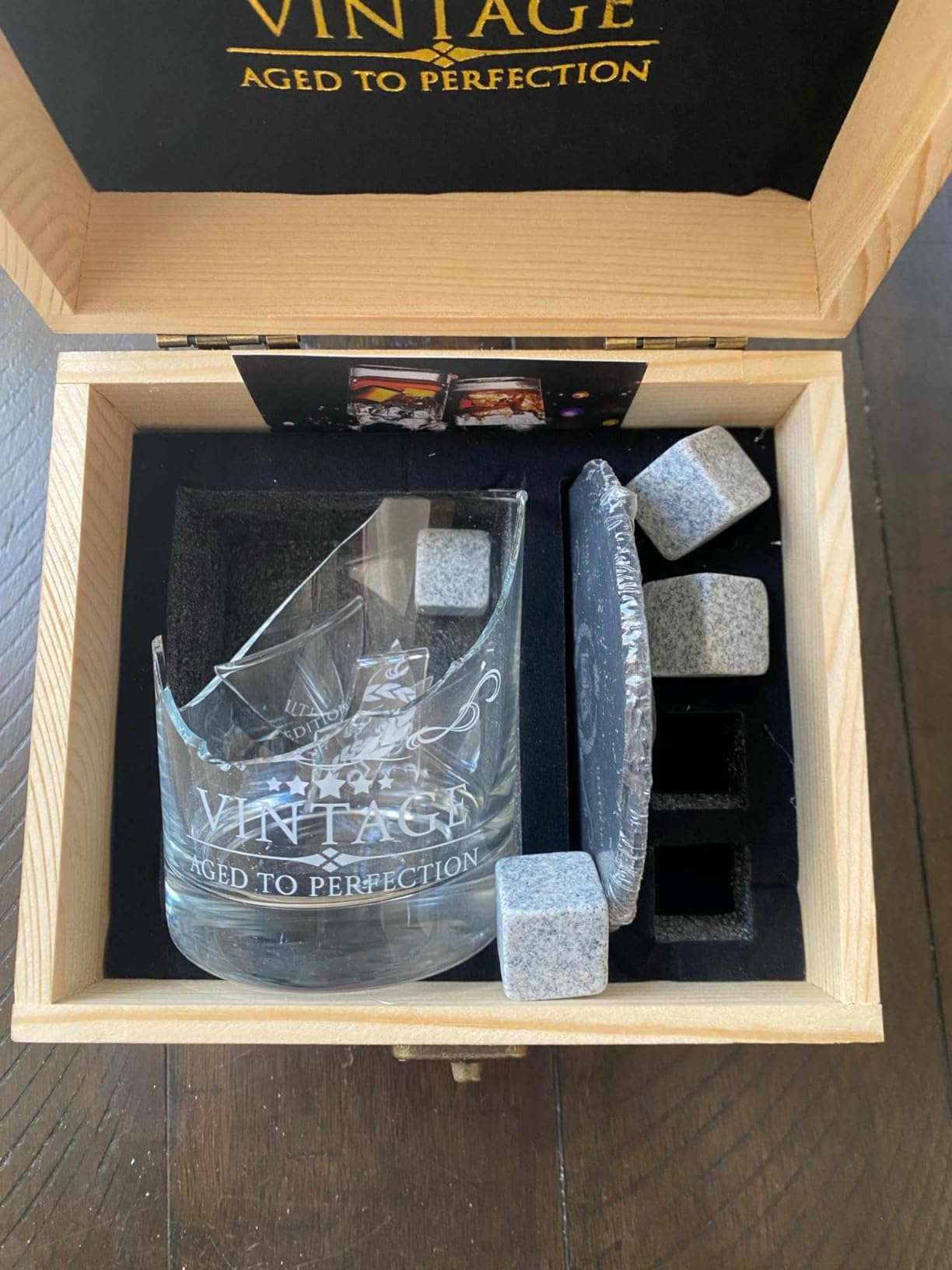 Retirement Gifts for Men Whiskey Glass Set - The Legend Has Retired 2026 - Wood Box & Whiskey Stones & Coaster customer photo 1
