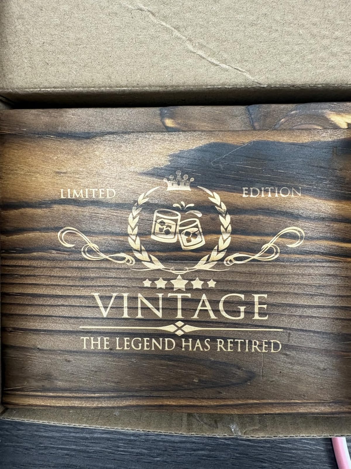 Retirement Gifts for Men Whiskey Glass Set - The Legend Has Retired 2026 - Wood Box & Whiskey Stones & Coaster customer photo 2