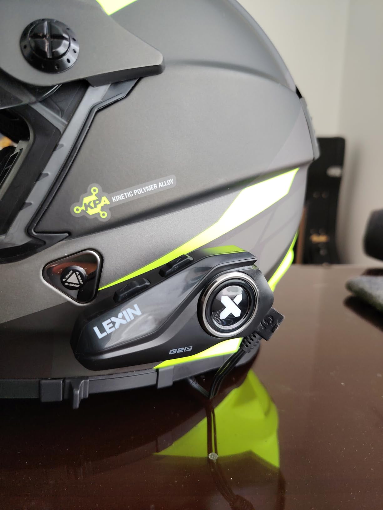 LEXIN G2P Motorcycle Helmet Bluetooth Headset, Group Intercom Communication System, FM Radio/ 6 Shells/Universal Pairing/Private Talk/Noise Cancellation, Fit for Snowmobile/ATV, 1 Pack | Helmet Communication System with 36mm HD Speakers, Dual Microphones, FM Radio, IP67, 800mAh, 4 Interchangeable Faceplates customer photo 1