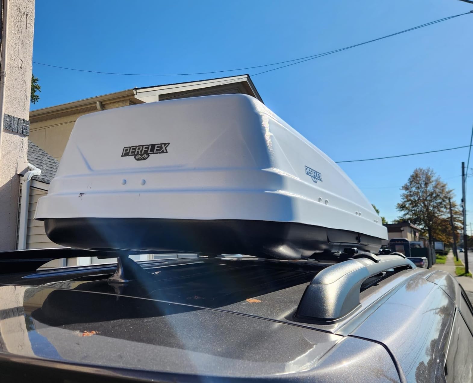 Perflex Exclusive Rooftop Cargo Box Carrier Large 17.7 Cubic Feet Car Top Mount Travel Luggage Storage, Dual Side Opening customer photo 2