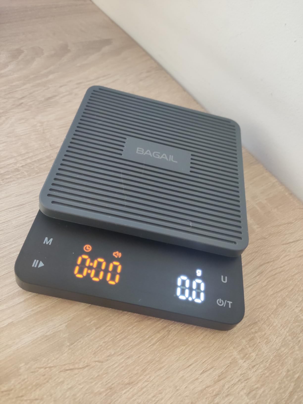 BAGAIL Coffee Scale with Timer, 0.1g/3kg Precision | For Drip Espresso & Pour Over, Rechargeable, Clear LED Display, Auto Tare, Waterproof Silicone Cover, Charging Cable Included customer photo 1