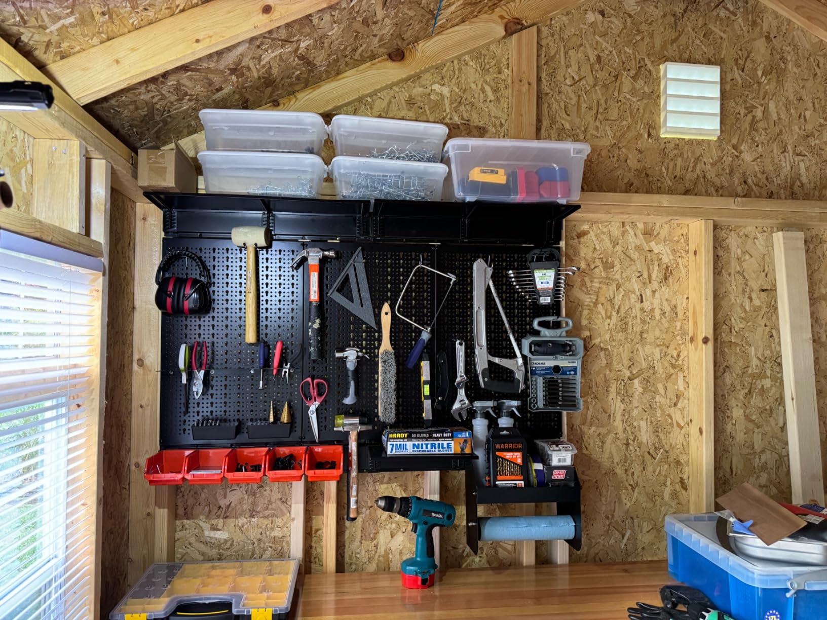 TORACK Metal Pegboard Wall Organizer 24x48 in, Tool Storage Pegboard, Black | Garage Pegboard with Accessories, Wall Mount Storage Bins, Shelves, Peg Board Tool Organizer Kit for Workbench customer photo 2