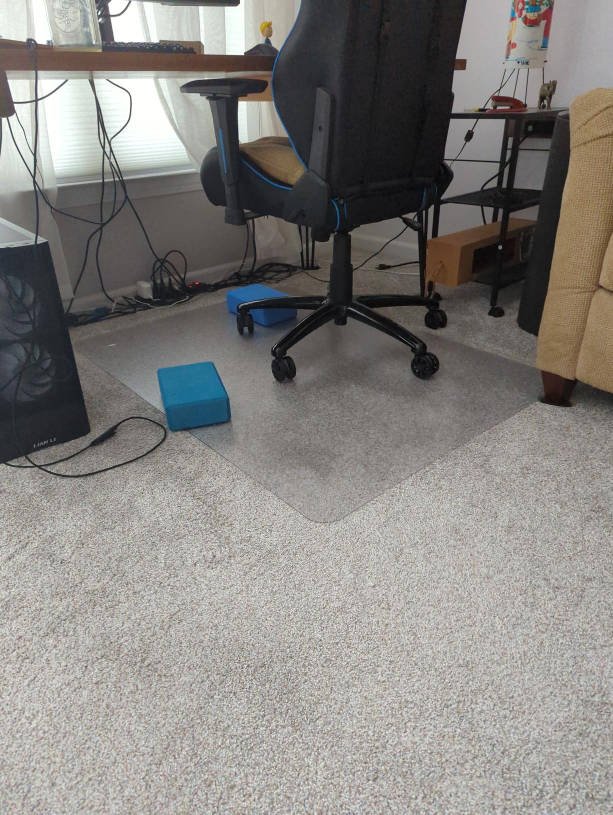 GORILLA GRIP Slip Resistant Clear Office Chair Mat for Carpet Floors, 36x48 Smooth Rolling Glide Under Desk, Heavy Duty Plastic Computer Mats and Carpeted Floor Protector, Work and Gaming Chairs customer photo 2