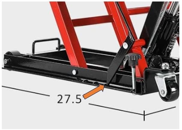 VIVOHOME 1500 LBS Hydraulic Motorcycle Lift Jack | Heavy-Duty Steel ATV Lift Stand with Wheels & Handle, for Motorcycles, Dirt Bikes, ATVs (Black) customer photo 1