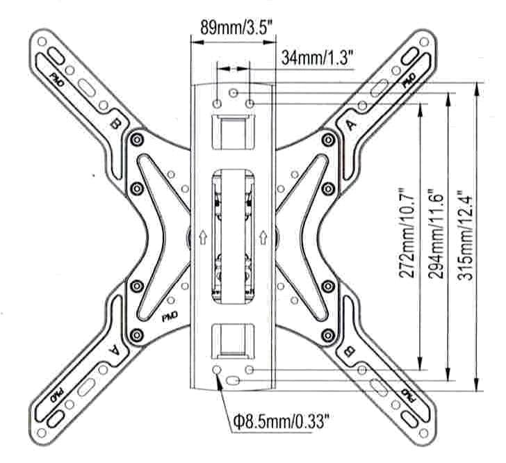 ELIVED Long Arm TV Mount for 26-65