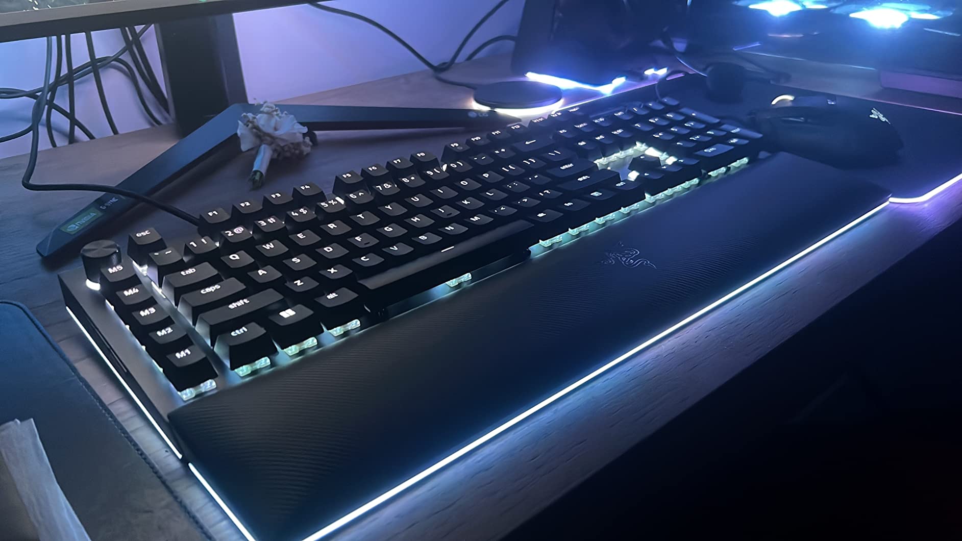 Razer BlackWidow V4 Pro Mechanical Gaming Keyboard, Green Tactile Switches | Green Switches Tactile & Clicky, Doubleshot ABS Keycaps, Command Dial, 8 Dedicated Macro Keys, Chroma RGB customer photo 1