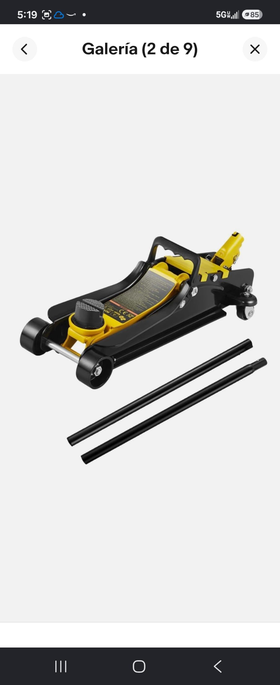 VEVOR 2.5 Ton Low Profile Heavy-Duty Steel Racing Floor Jack with Single Piston Lift Pump, Lifting Range 3.35