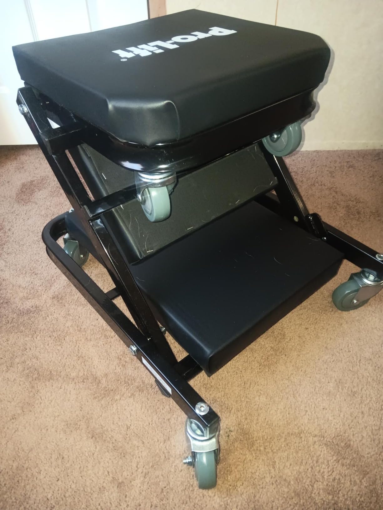 Pro-LifT Foldable Z Creeper 2-in-1 Rolling Car Creeper & Seat, 40