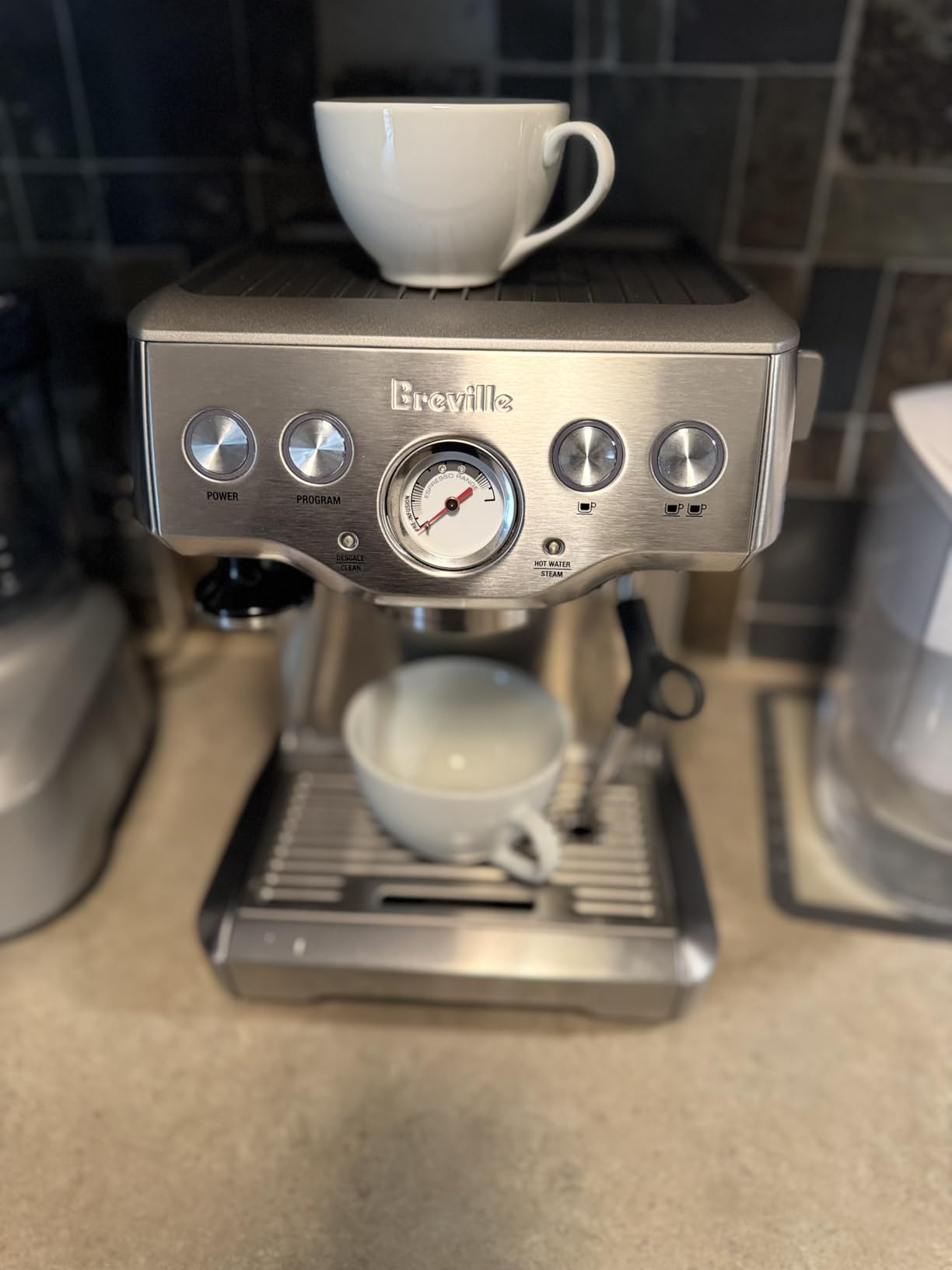 Coffee Products 54mm Bottomless Naked Portafilter | Compatible with 54mm Breville Machines | Includes Double Shot Filter Basket | Matte Black customer photo 1