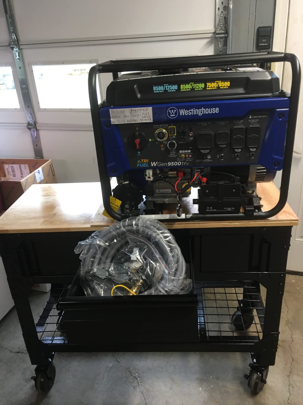 Westinghouse 12500 Peak Watt Tri-Fuel Home Backup Portable Generator, Remote Electric Start, Transfer Switch Ready, Gas, Propane, and Natural Gas Powered customer photo 2