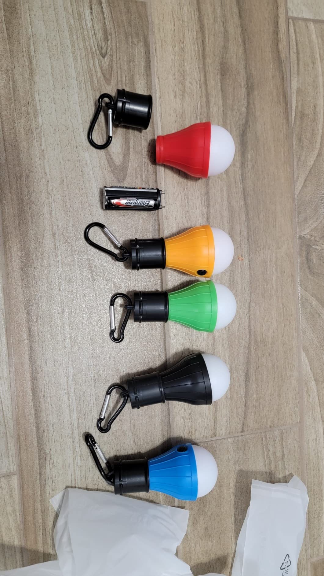 LED Camping Tent Lantern, Portable Outdoor Waterproof Emergency Light Bulb | Battery Powered with Clip Hook, Super Bright, for Hiking, Party，Camping, Fishing, Power Failure (4 Packs, Black ) customer photo 2