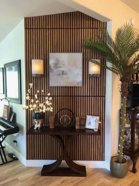 Art3d 2-Pack Fluted Acoustic Wood Slat Wall Panel, 47.2 x 23.6 Inch, Walnut customer photo 1