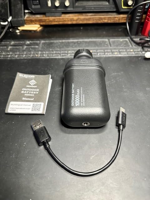 ELECOM NESTOUT 10000mAh Rugged Power Bank, Outdoor Battery Pack, 20W USB C Fast Charging PD, Waterproof IP67, Shockproof Military Grade, Tactical EDC Gear, Camping, Hiking, Hunting, Survival (Black) customer photo 1