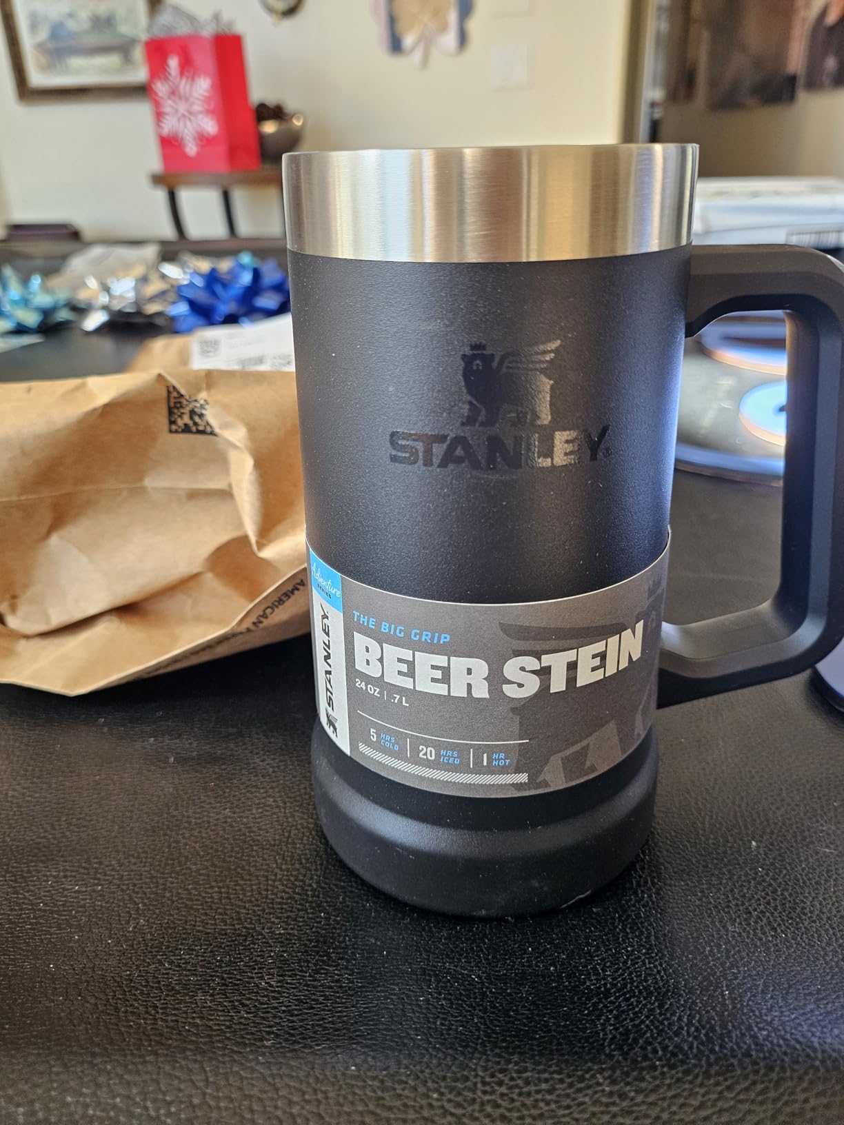 STANLEY Stay-Chill Beer Stein 24 oz | Heavy Duty Big Grip Handle | Beer Tumbler Drink Cup, Holds 2 Cans | Insulated Stainless Steel Party Mug | BPA-Free | Tigerlily customer photo 1