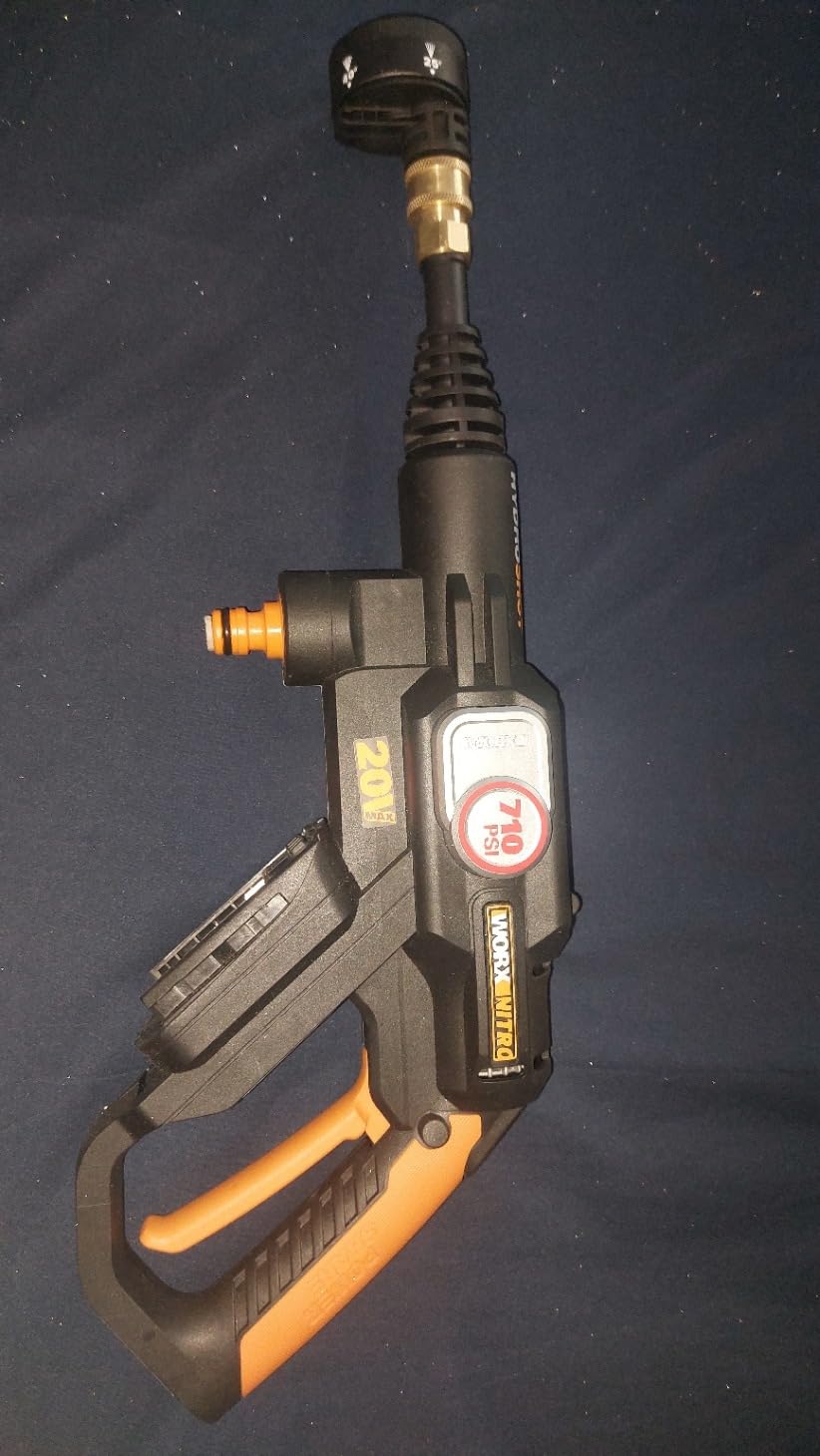 Worx Cordless Pressure Washer, 20V 710 PSI Power Washer, WG633 | Brushless motor; lightweight design with a 5-in-1 nozzle; battery & charger included; PowerShare. customer photo 2