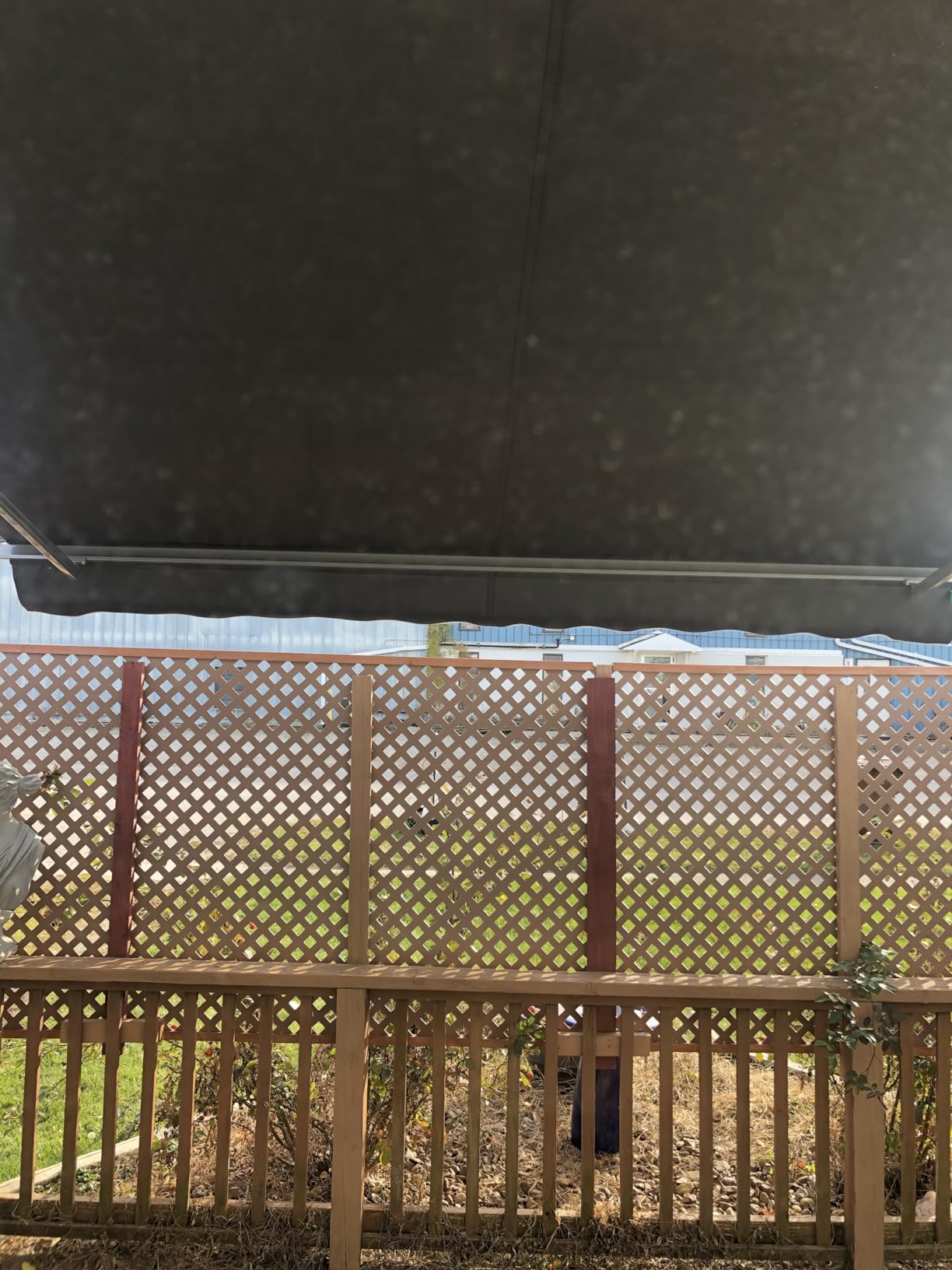 PATISOL 10'x8' Patio Manual Retractable Awning Fully Assembled, Dark Grey | Aluminum Frame, 280G Polyester, Water-Resistant, Sunshade Shelter for Outdoor Window Door Awning Deck Canopy Balcony customer photo 1
