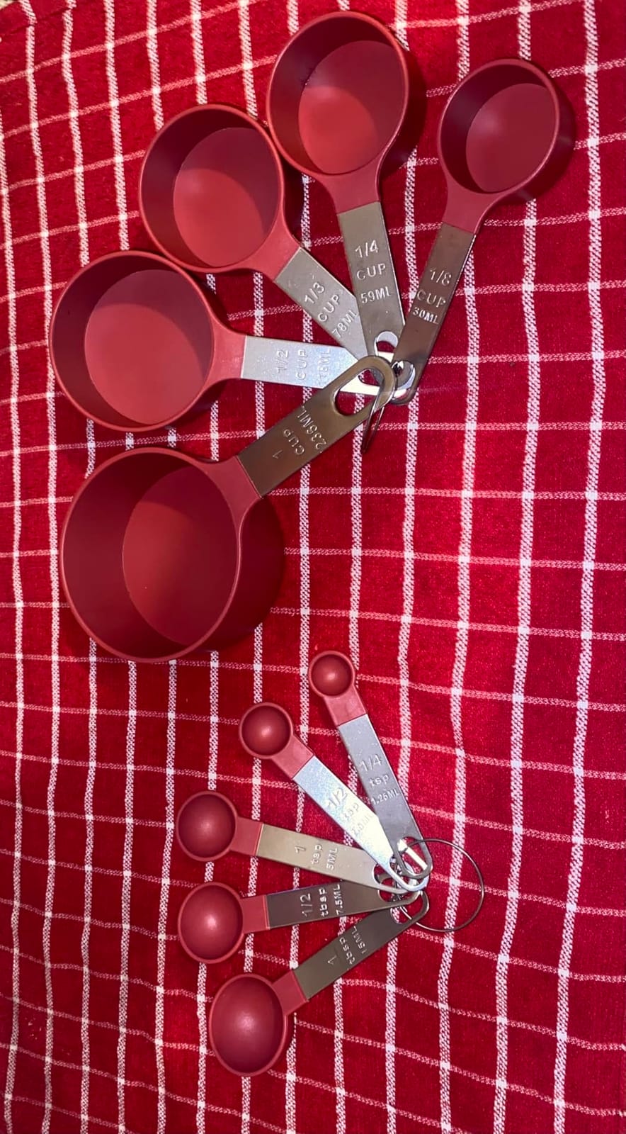 Measuring Cups & Spoons Set, Stackable Cups and Spoons | Nesting Measure Cups with Stainless Steel Handle, Kitchen Gadgets for Cooking & Baking (Gray) customer photo 1