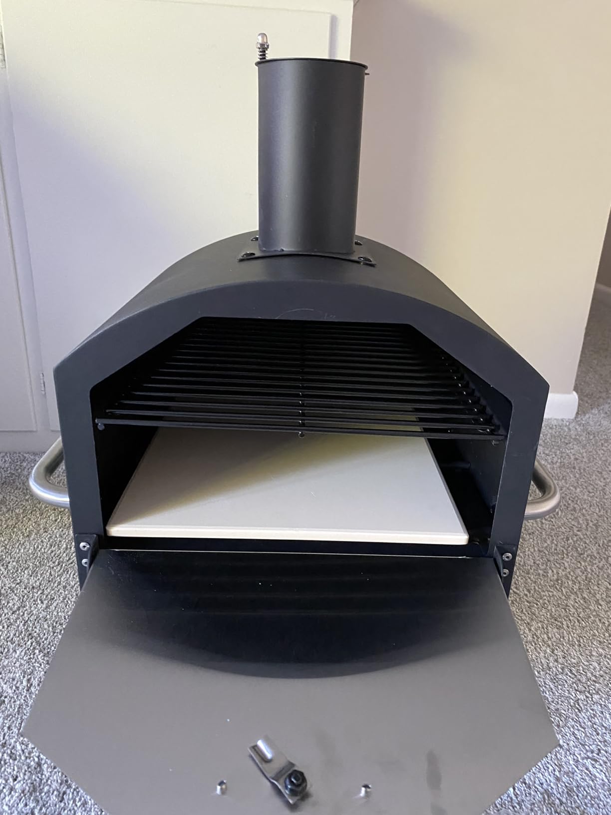 Giantex Outdoor Pizza Oven Wood Fired, 2-Layer Outside Pizza Maker | 12-Inch Pizza Stone, Waterproof Cover, Pizza Peel, Removable Cooking Rack, Folding Legs, for Camping BBQ Party customer photo 1