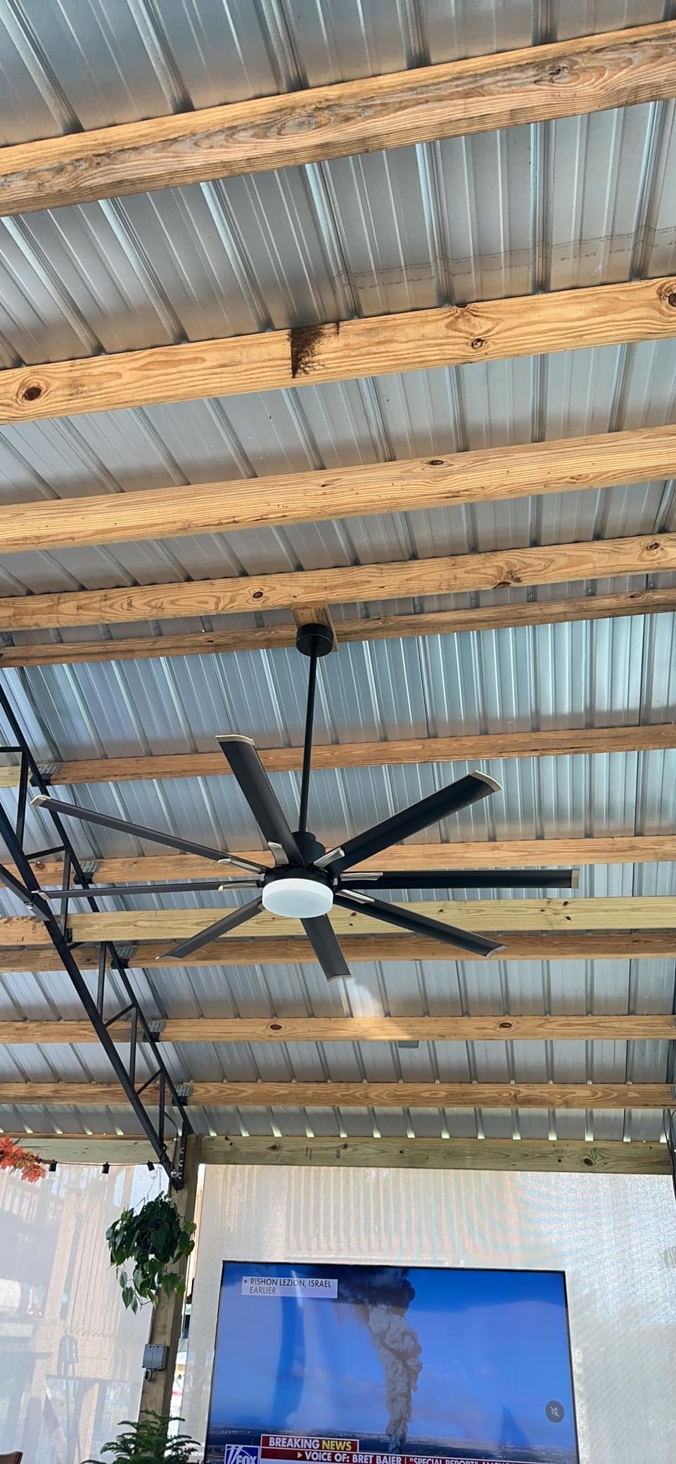 Amico Ceiling Fans with Lights, 72 Inch Indoor/Outdoor Large Industrial Ceiling Fan with Remote Control, Reversible, 8 Aluminum Blades, 3CCT, Dimmable, Damp Rated Black Ceiling Fan for Bedroom Patio | LED Dimmable 3CCT light, Quiet 6-Speed Reversible DC motor, Aluminum blades, Outdoor Ceiling Fan for Patio Living Room customer photo 2