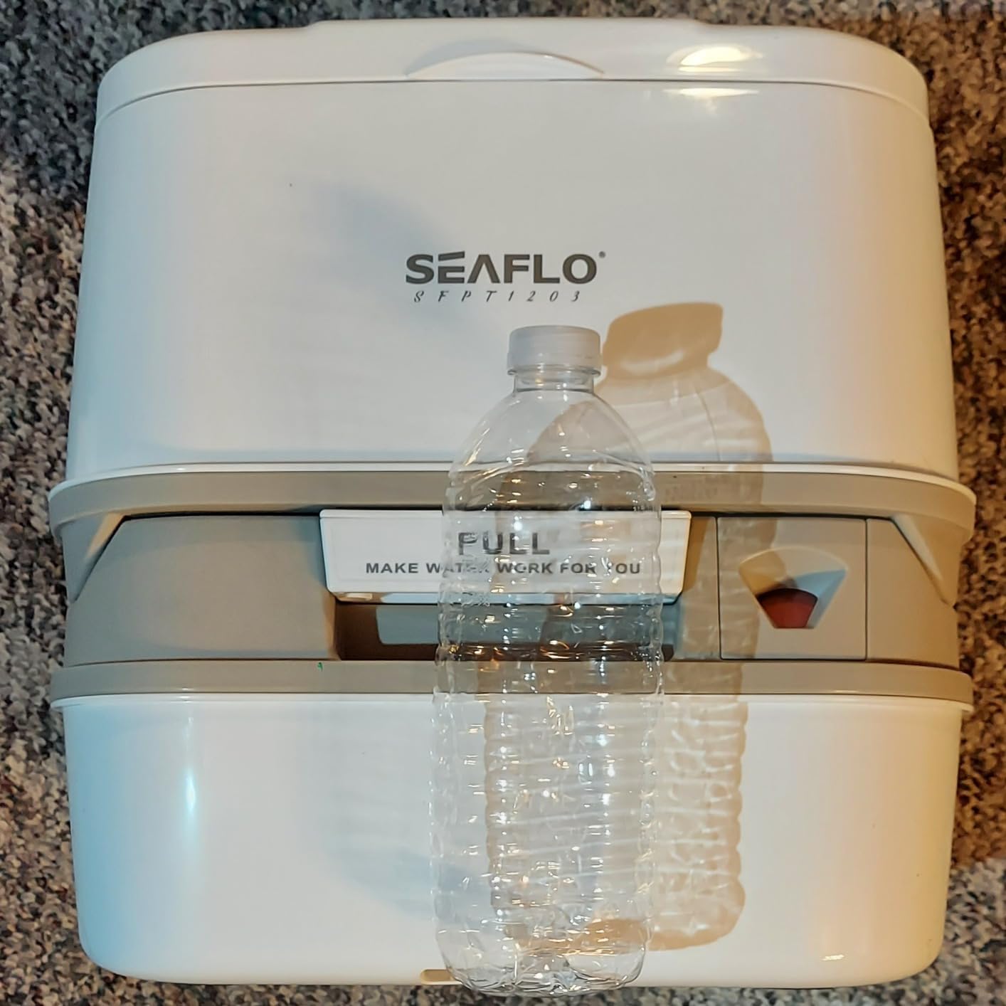 SEAFLO 12L Premium Portable Travel Toilet - 3.2 Gallon Waste Tank, 2.6 Gallon Fresh Water Tank, Manual Flush, Camping RV Travel, Compact Outdoor Emergency Toilet, SFPT-12-03, 4-Year Warranty customer photo 1