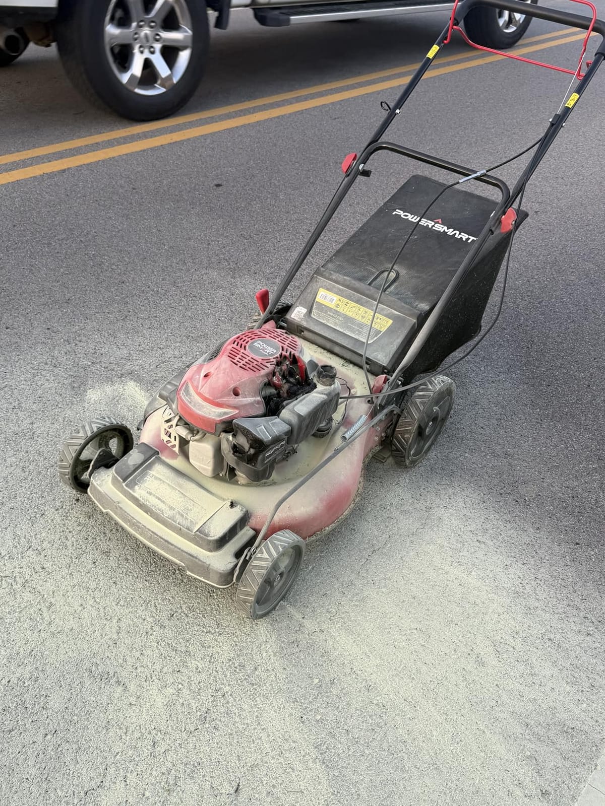 PowerSmart 21-Inch Self Propelled Gas Lawn Mower, 170cc OHV Engine, Rear-Wheel Drive, Steel Deck, 3-in-1 Walk-Behind Mower customer photo 2