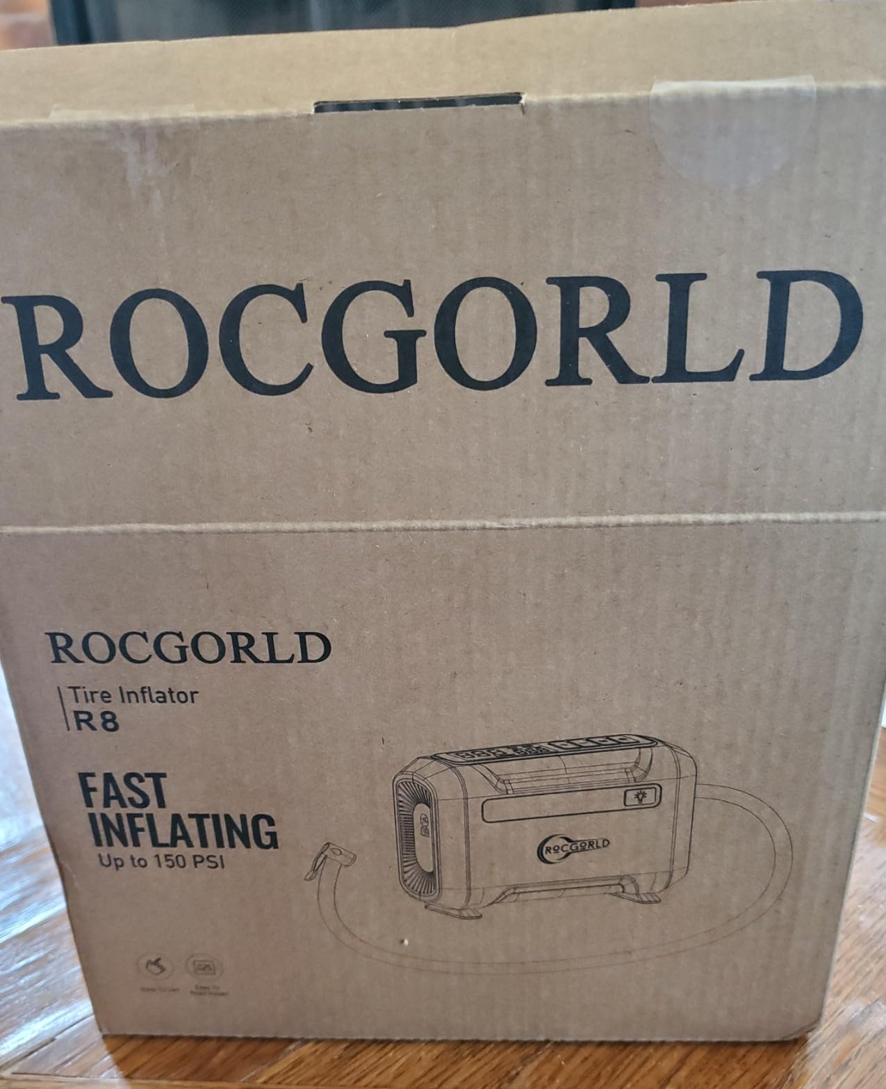 ROCGORLD R8 Tire Inflator Portable Air Compressor, DC 12V Air Compressor Portable with Large Dual Digital Screen, 3X Faster Inflation Air Pump for Car, Bike, Ball, Motor customer photo 2