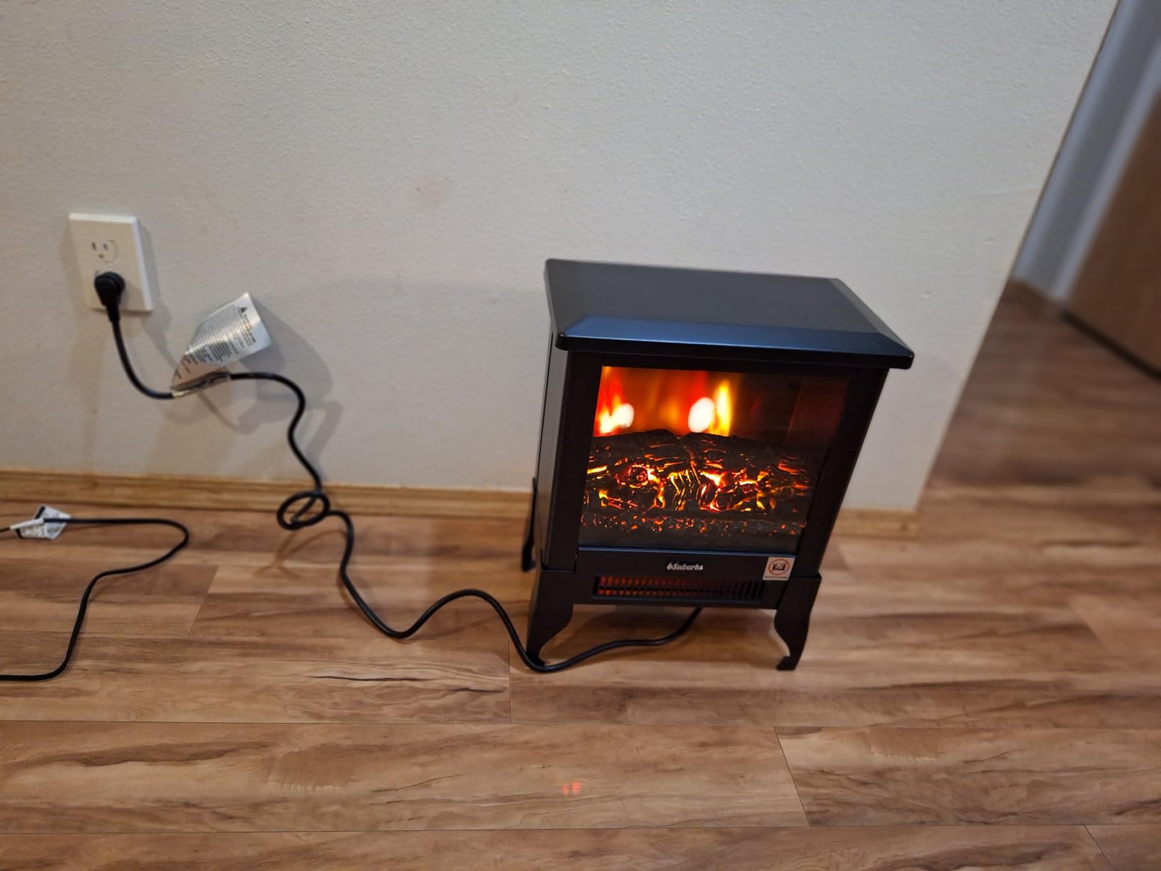 TURBRO Suburbs 20 in. Electric Fireplace Infrared Heater with Crackling Sound customer photo 1