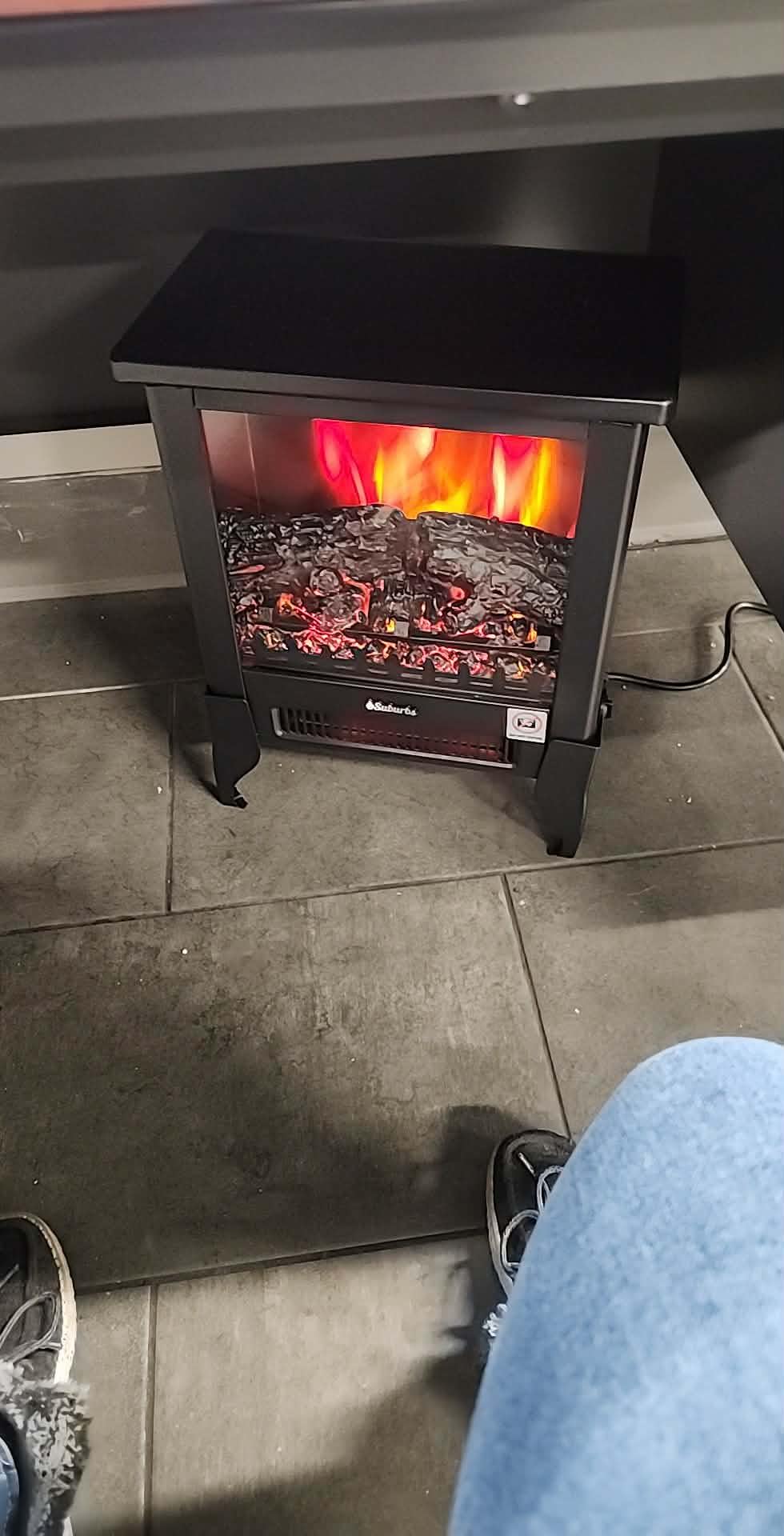 TURBRO Suburbs 20 in. Electric Fireplace Infrared Heater with Crackling Sound customer photo 2