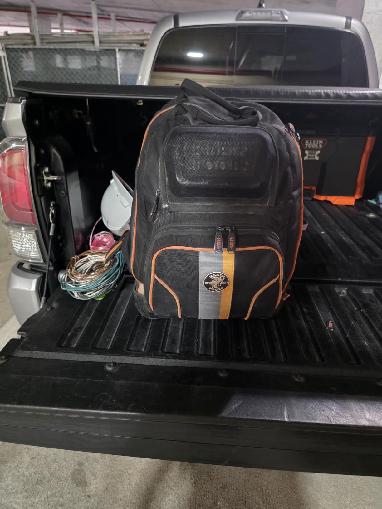 Klein Tools 62800BP Backpack Tool Bag, Tradesman Pro Extra-Large 40-Pocket Electrician Jobsite Backpack with Molded Bottom, Charging Port customer photo 1