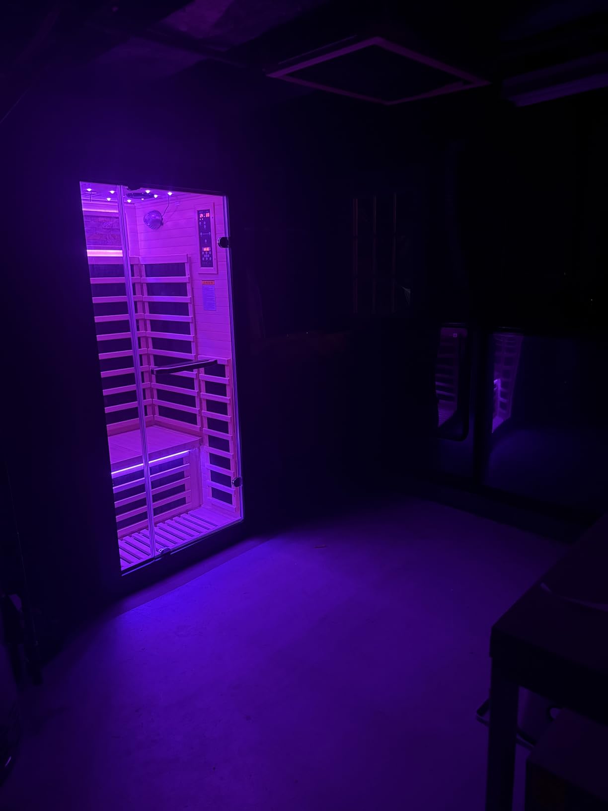 OUTEXER Outdoor Sauna 2 Person Sauna Infrared Saunas with Red Light Therapy | Dry Sauna Room 2080W Red Cedar and Canadian Fir Wood Wooden Sauna Spa 48.8x38.19x81.89inch customer photo 1